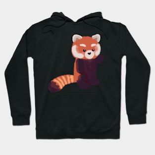 Cute red panda standing Hoodie